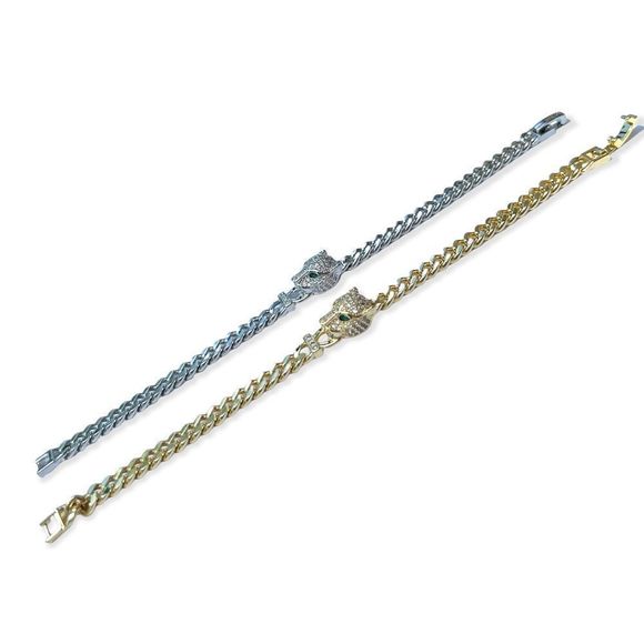 Leopard Cuban Link Diamond Bracelet - Picture 3 of 3